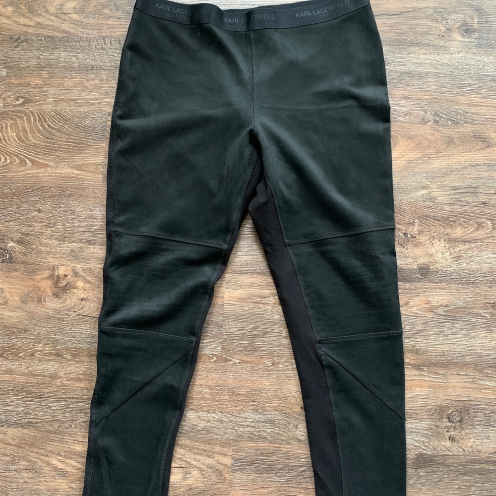 Karl Lagerfeld Suede-Feel Leggings Size XL